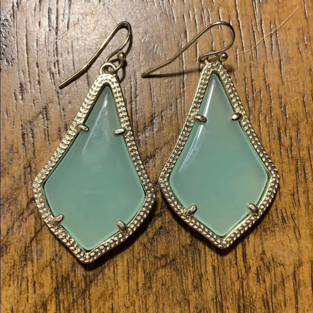 Kendra Scott jade colored earrings